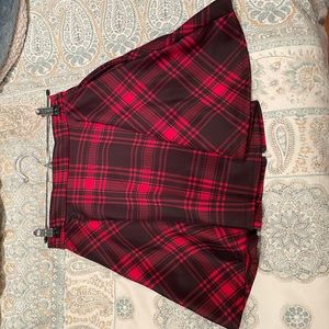 Hot Topic plaid skirt with zipper
